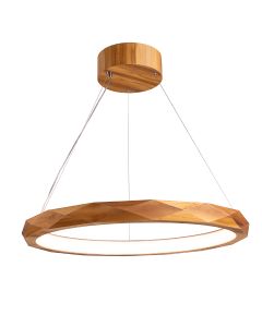 Angular LED Pendant Light - Teak Veneer