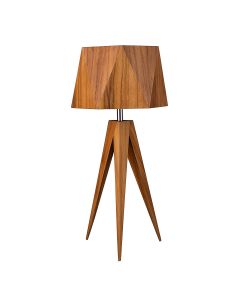 Angular Table Lamp - Teak Veneer