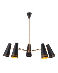 Brickell 5 lt Chandelier - Matte Black