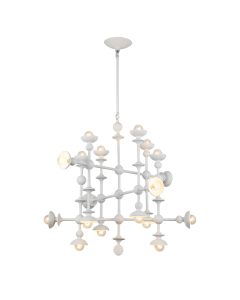 Cadence 18 lt Chandelier - Antique White