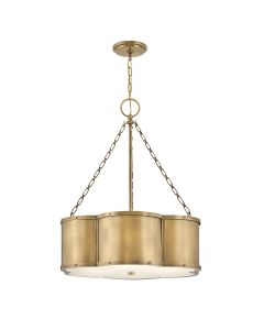 Chance 3 lt Pendant - Heritage Brass
