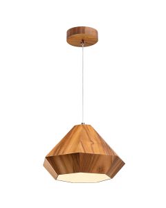 Diamond Pendant Light - Teak Veneer