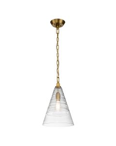 Elmore 1 Light Pendant - Burnished Brass