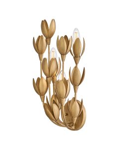 Flora 3 lt Wall Light - Burnished Gold