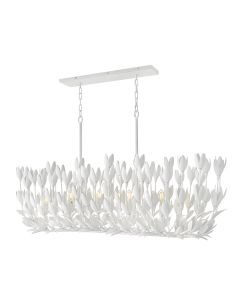 Flora 10 lt Linear Chandelier - Textured Plaster