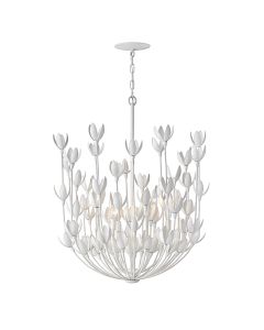Flora 6 lt Chandelier - Textured Plaster