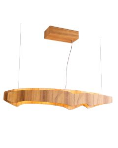 Horizon LED Linear 100cm Pendant - Teak Veneer