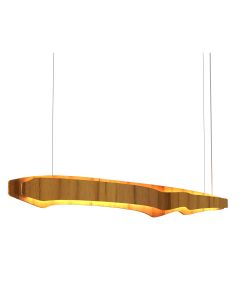 Horizon LED Linear 140cm Pendant - Teak Veneer