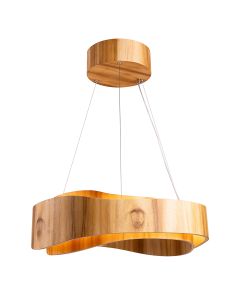 Horizon LED Large Ring Pendant - Teak Veneer