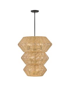 Luca 10 lt Multi-tier Chandelier - Black/Camel