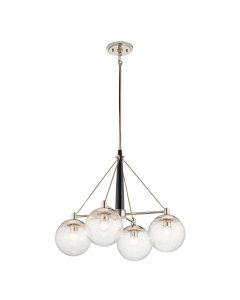 Marilyn 4 Light Chandelier - Polished Nickel