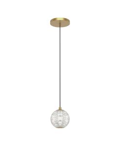 Marni Mini LED Pendant - Natural Brass