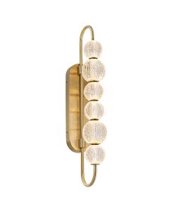 Marni 6 Head LED Wall Light - Natural Brass