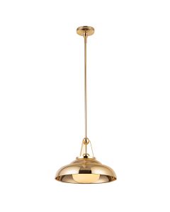 Palmetto 1 lt Pendant - Polished Brass