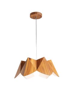 Physalis Pendant Light - Teak Veneer