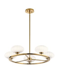 Pim 5 Light Chandelier - Fox Gold