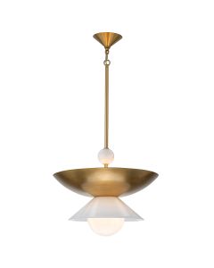 Saucer 4 lt Large Pendant - Aged Brass