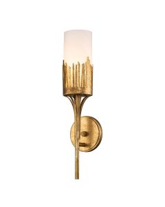 Sawgrass 1 lt Wall Light - Gold Leaf with Antique Glaze