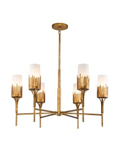 Sawgrass 6 lt Chandelier - Gold Leaf with Antique Glaze