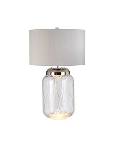 Sola 2 Light Table Lamp - Titanium Shade - Polished Nickel