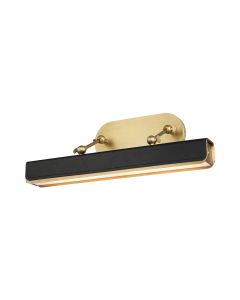 Valise Picture Medium LED Picture Light - Vintage Brass/Tuxedo Leather