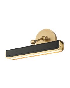 Valise Picture Small LED Picture Light - Vintage Brass/Tuxedo Leather