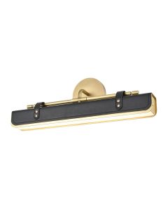 Valise LED Wall Light - Vintage Brass/Tuxedo Leather