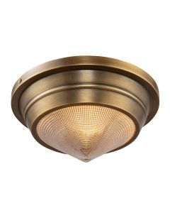 Willard 1 lt Small Flush - Vintage Brass