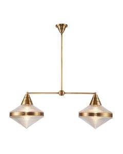 Willard 2 lt Linear Pendant - Vintage Brass