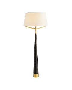 Elden 1 lt Floor Lamp - Black & Antique Brass