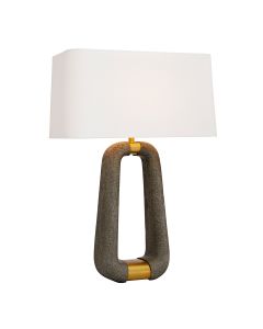 Gianni 1 lt Table Lamp - Graphite with Antique Brass