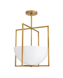 Royce 2 lt Large Pendant - Antique Brass