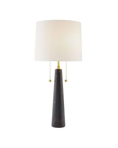 Sidney 2 lt Table Lamp - Black Marble with Antique Brass
