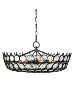 Augustus 6 lt Small Chandelier - Clear / Bronze