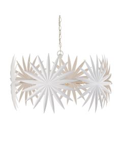 Bismarkia 6 lt Small Chandelier - Gesso White