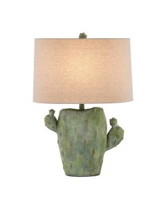 Cactus 1 lt Table Lamp - Antiqued Green