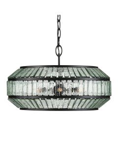 Centurion 6 lt Chandelier - Clear / Satin Black