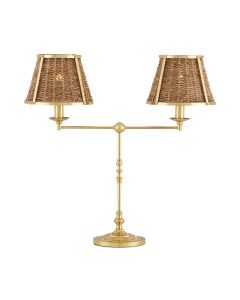 Deauville 2 lt Desk Lamp - Polished Brass