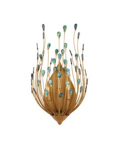 Delphos 3 lt Wall Light - Contemporary Gold / Natural