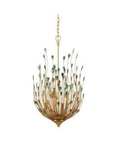 Delphos 6 lt Chandelier - Contemporary Gold / Natural