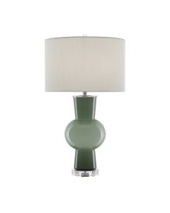 Duende 1 lt Table Lamp - Light & Dark Green / Polished Nickel
