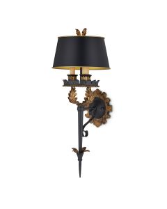 Duke 3 lt Wall Light - Zanzibar Gold Leaf / Zanzibar Black
