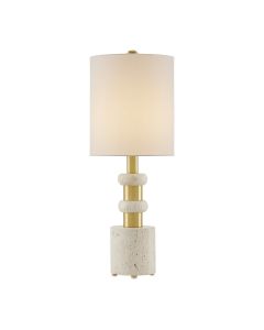 Goletta 1 lt Table Lamp - Beige / Antique Brass