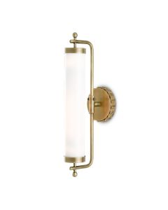 Latimer 1 lt Wall Light - White / Antique Brass