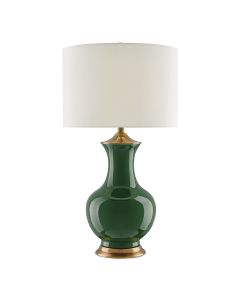 Lilou 1 lt Table Lamp - Green / Antique Brass