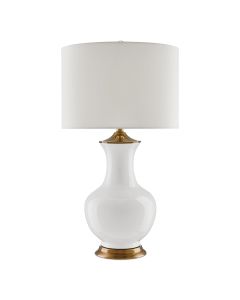Lilou 1 lt Table Lamp - White / Antique Brass