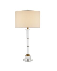 Lothian 1 lt Table Lamp - Clear / Antique Brass