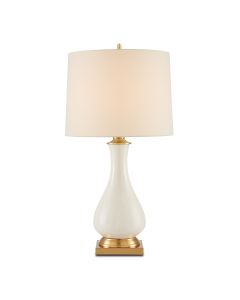 Lynton 1 lt Table Lamp - Cream Crackle / Brass