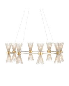 Novatude 16 lt Chandelier - Contemporary Gold Leaf / Contemporary Silver Leaf