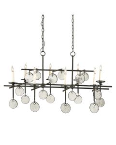 Sethos 8 lt Rectangular Chandelier - Old Iron